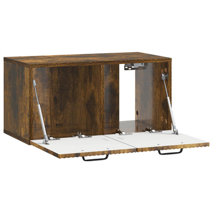Wandbeugel TV-kast Gerookt eiken 59,5 x 31 x 30 cm Bewerkt hout