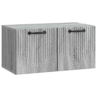Wandkast 59,5x31x30 cm bewerkt hout grijs sonoma