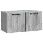 Wandkast 59,5x31x30 cm bewerkt hout grijs sonoma
