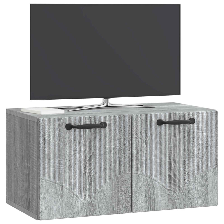 Wandbeugel TV-kast Grijs sonoma 59,5 x 31 x 30 cm Bewerkt hout