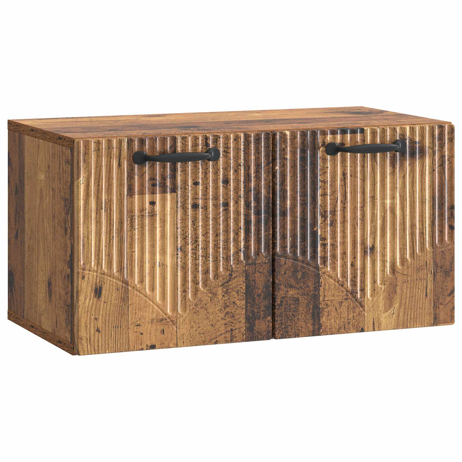 Wandbeugel TV-kast Oud hout 59,5 x 31 x 30 cm Bewerkt hout