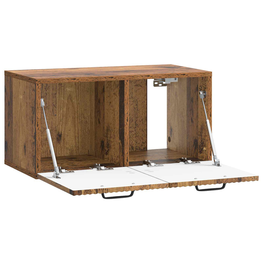 Wandbeugel TV-kast Oud hout 59,5 x 31 x 30 cm Bewerkt hout