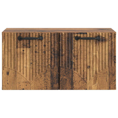Wandbeugel TV-kast Oud hout 59,5 x 31 x 30 cm Bewerkt hout