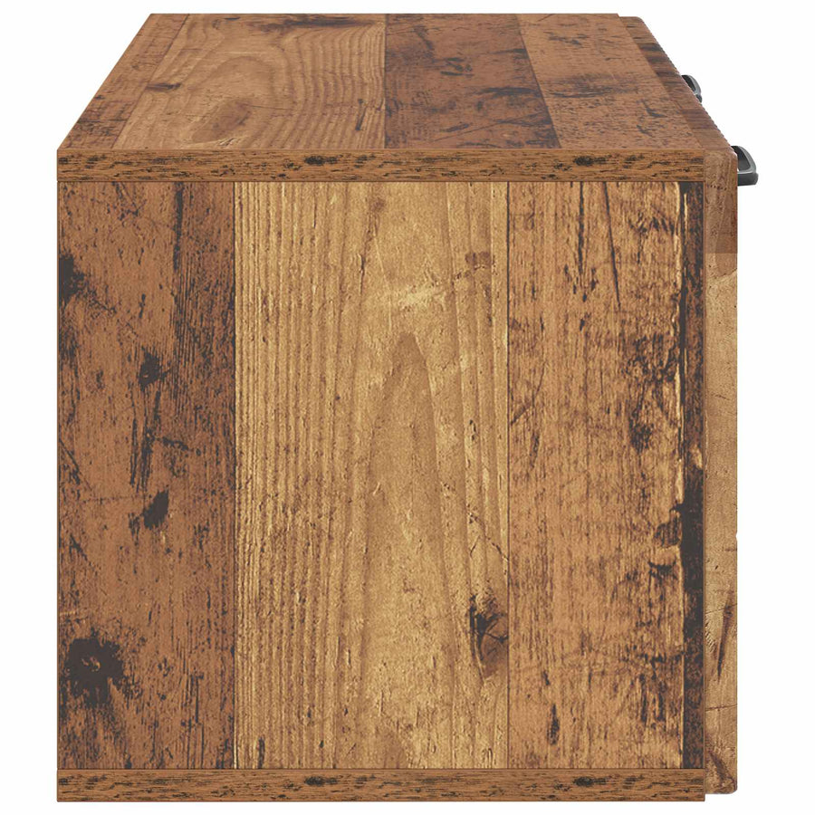 Wandbeugel TV-kast Oud hout 59,5 x 31 x 30 cm Bewerkt hout