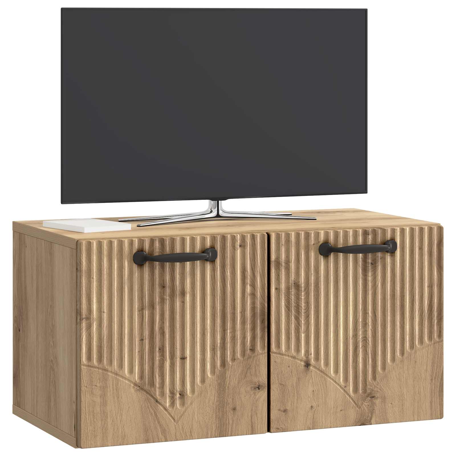 Wandbeugel TV-kast Artisanaal eiken 59,5 x 31 x 30 cm