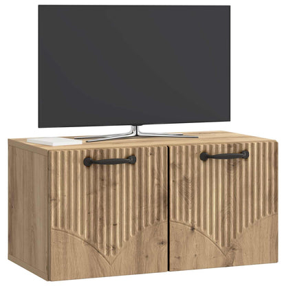 Wandbeugel TV-kast Artisanaal eiken 59,5 x 31 x 30 cm