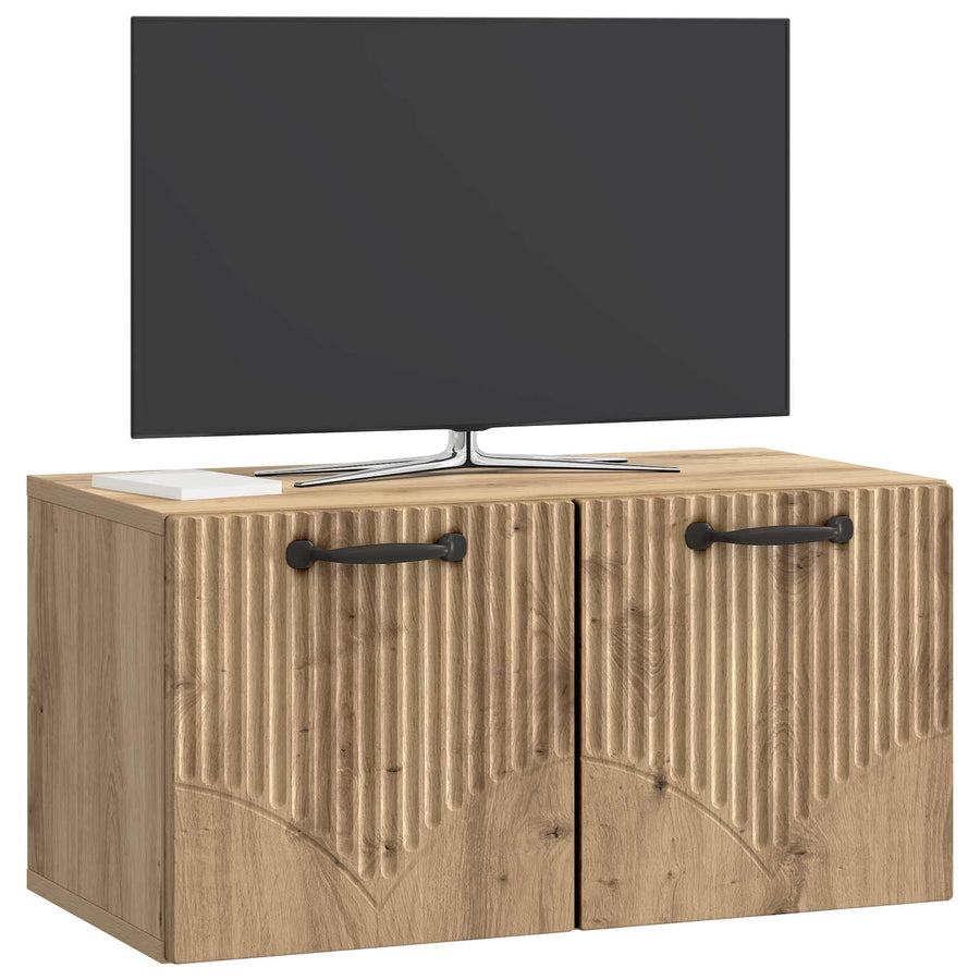 Wandbeugel TV-kast Artisanaal eiken 59,5 x 31 x 30 cm