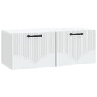 TV-kast wandmontage 78,5x31x30 cm bewerkt hout wit