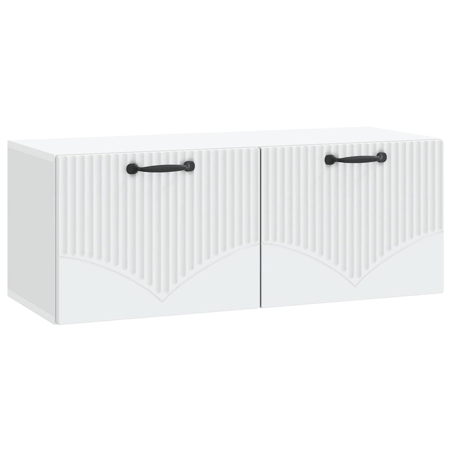 Wandbeugel TV-kast Wit 78,5 x 31 x 30 cm Bewerkt hout