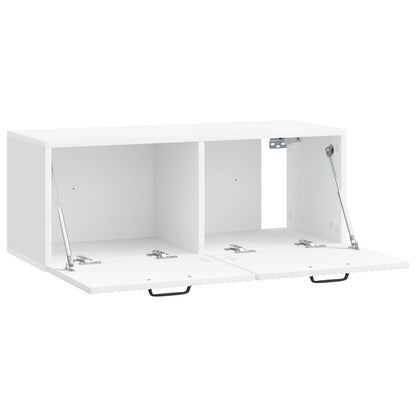 Wandbeugel TV-kast Wit 78,5 x 31 x 30 cm Bewerkt hout
