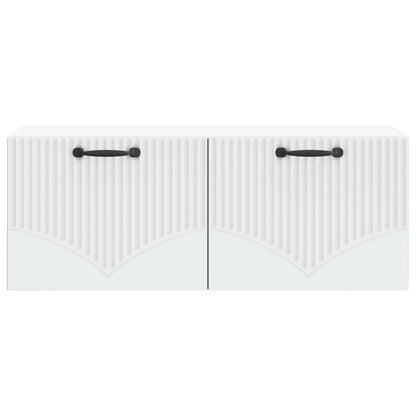 Wandbeugel TV-kast Wit 78,5 x 31 x 30 cm Bewerkt hout