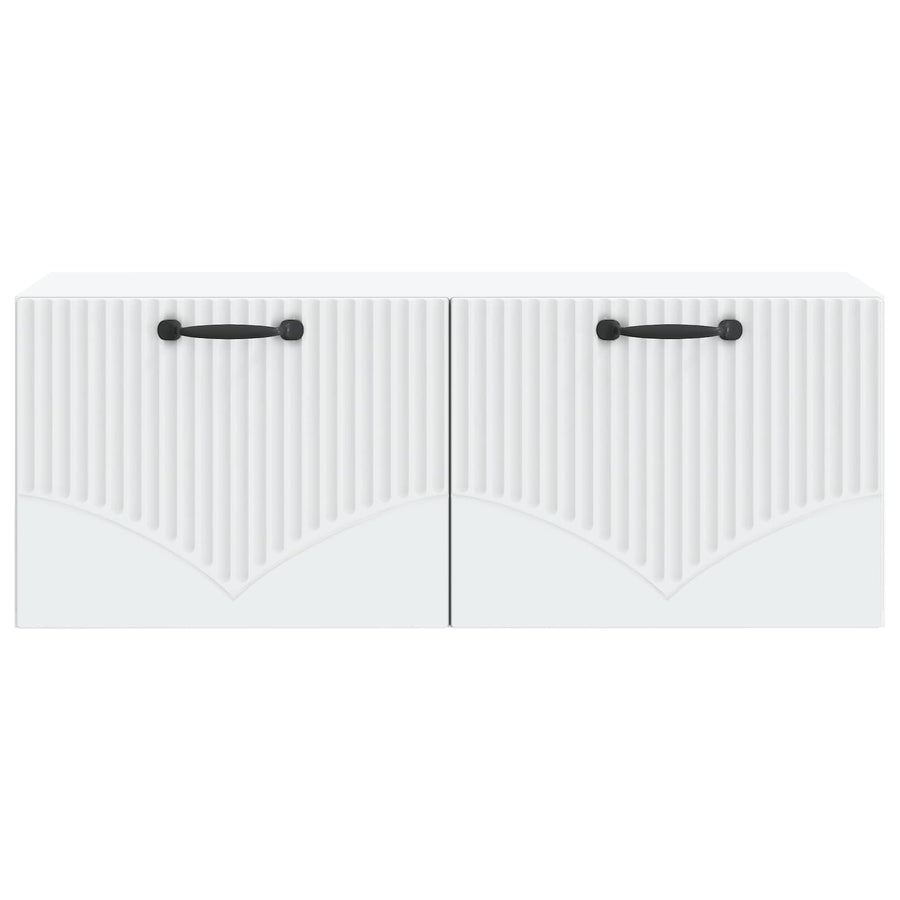 Wandbeugel TV-kast Wit 78,5 x 31 x 30 cm Bewerkt hout