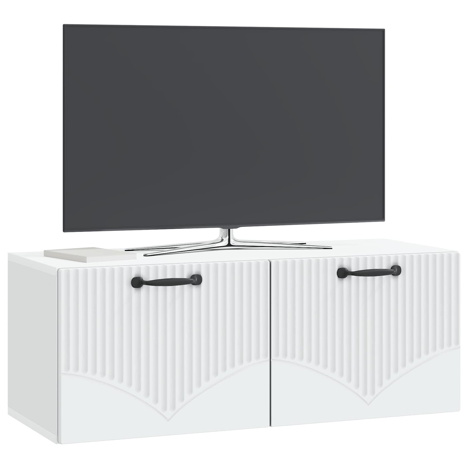 Wandbeugel TV-kast Wit 78,5 x 31 x 30 cm Bewerkt hout