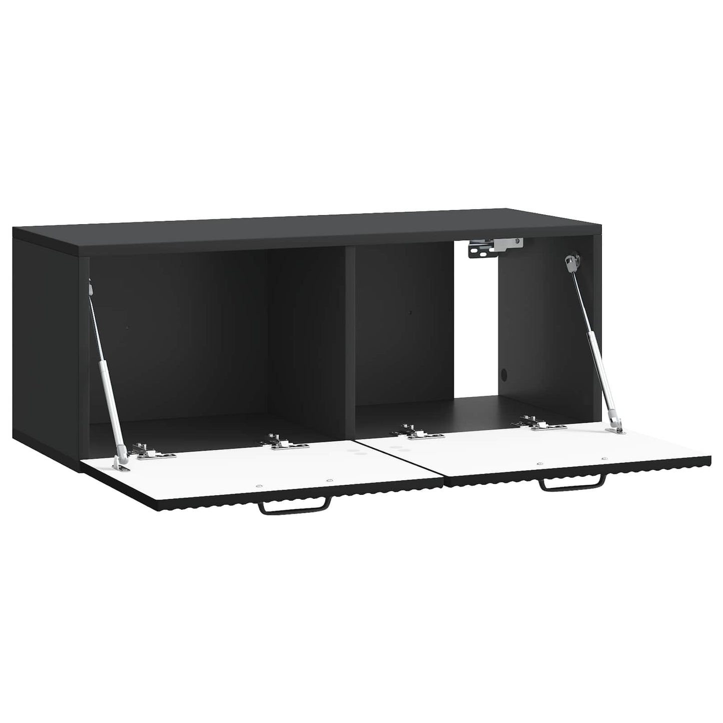Wandbeugel TV-kast Zwart 78,5 x 31 x 30 cm Bewerkt hout