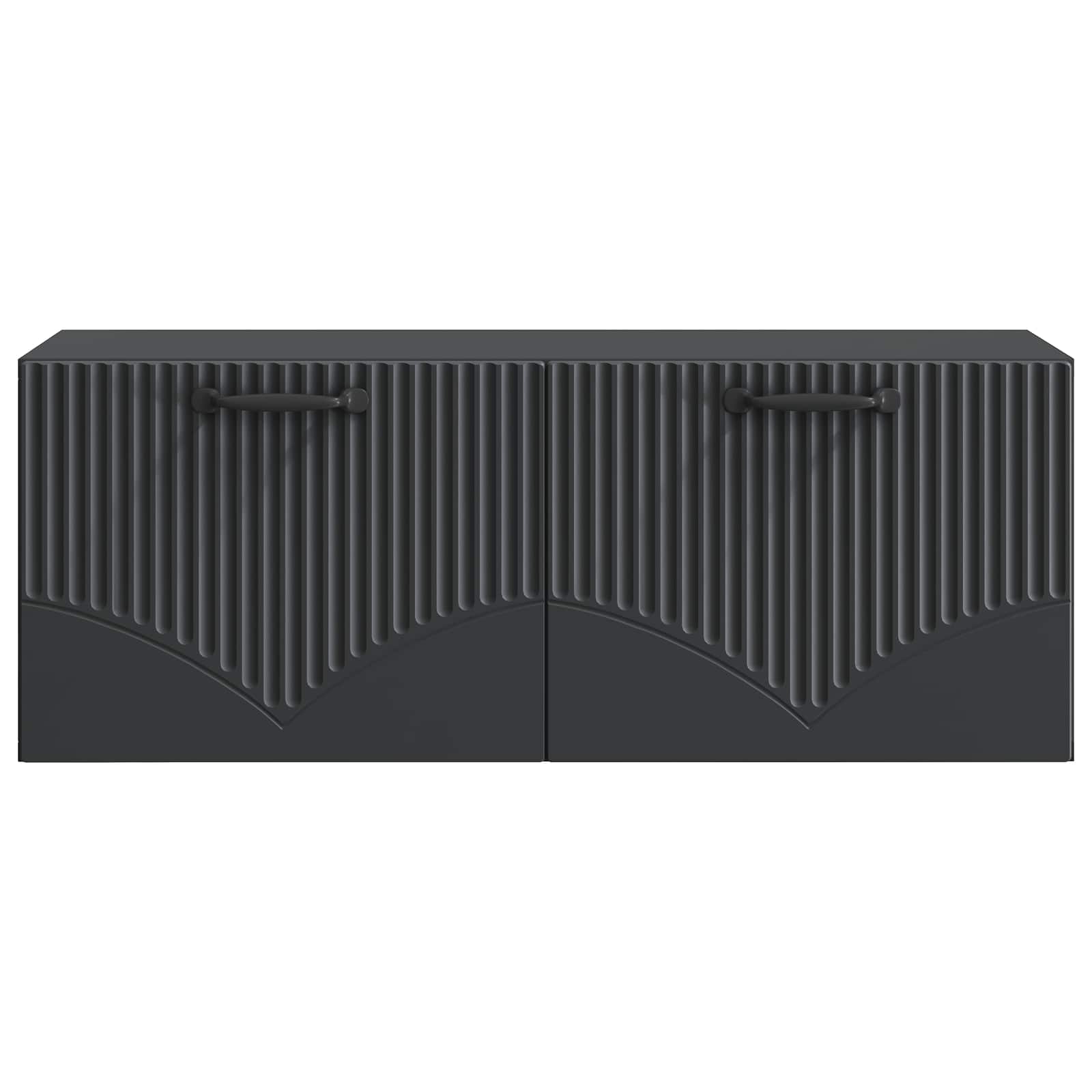 Wandbeugel TV-kast Zwart 78,5 x 31 x 30 cm Bewerkt hout