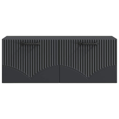 Wandbeugel TV-kast Zwart 78,5 x 31 x 30 cm Bewerkt hout