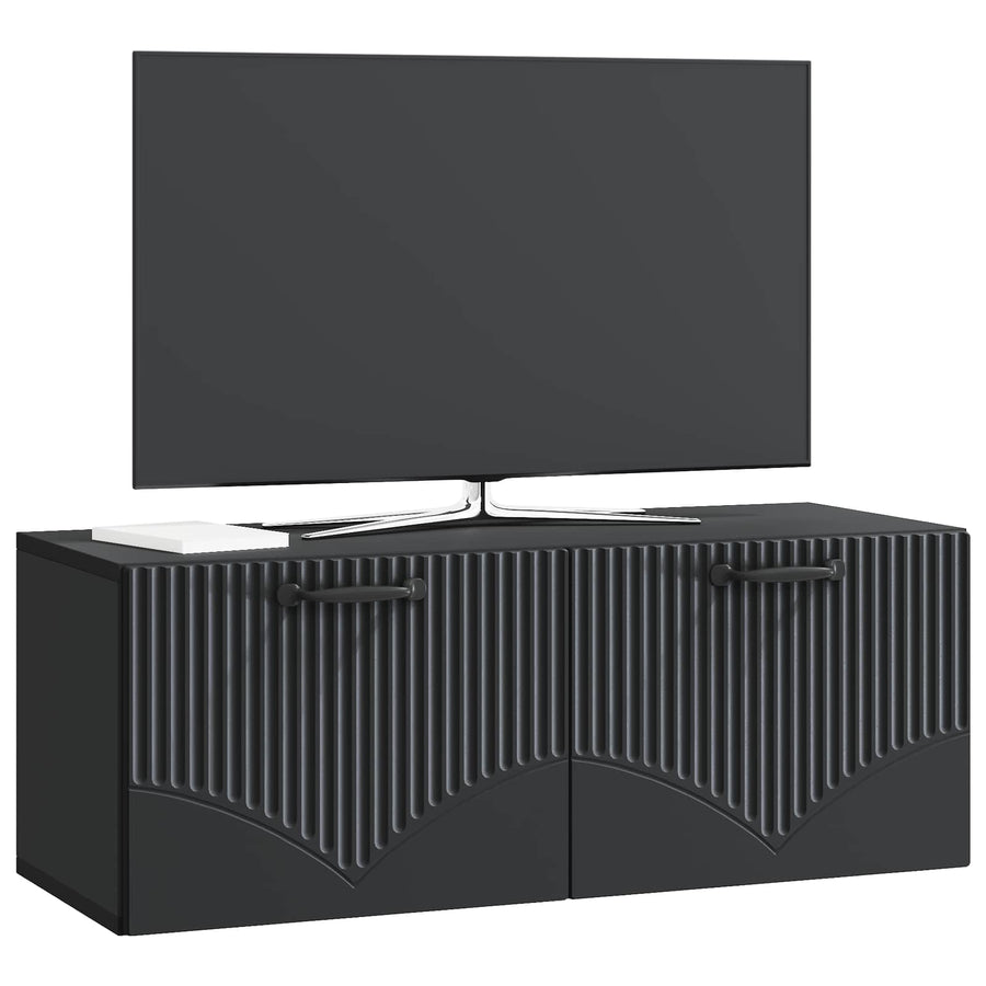 Wandbeugel TV-kast Zwart 78,5 x 31 x 30 cm Bewerkt hout
