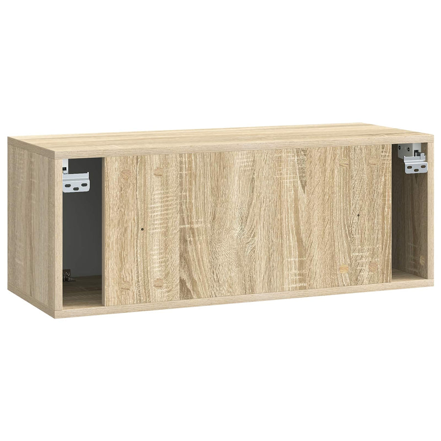 Wandbeugel TV-kast Sonoma Eiken 78,5 x 31 x 30 cm Bewerkt hout