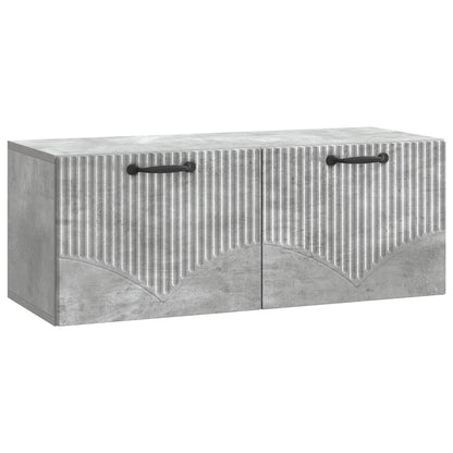 Wandbeugel TV-kast Betongrijs 78,5 x 31 x 30 cm Bewerkt hout