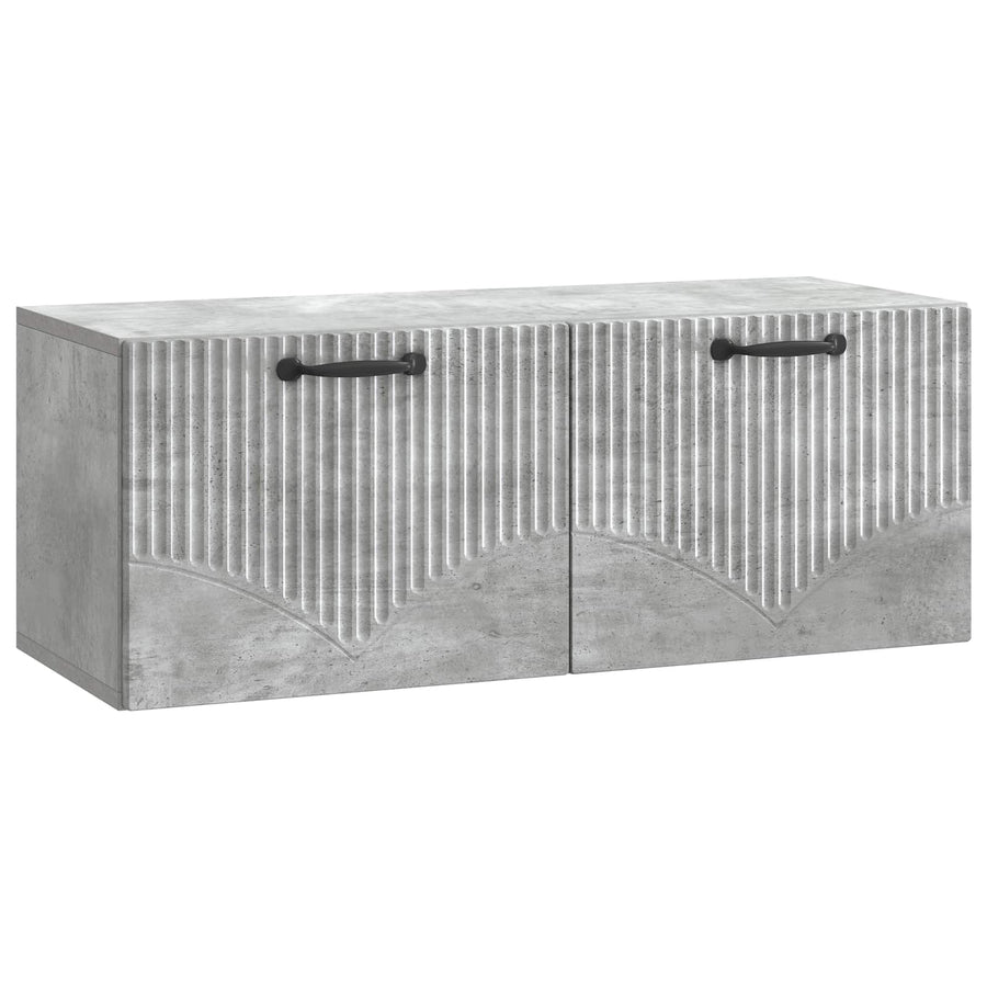 Wandbeugel TV-kast Betongrijs 78,5 x 31 x 30 cm Bewerkt hout