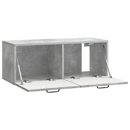 Wandbeugel TV-kast Betongrijs 78,5 x 31 x 30 cm Bewerkt hout