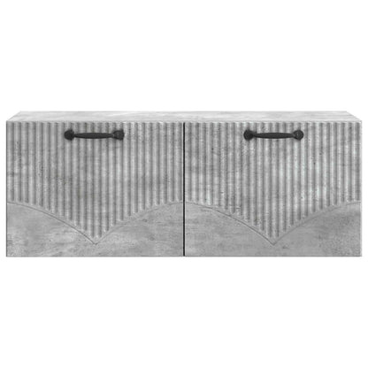 Wandbeugel TV-kast Betongrijs 78,5 x 31 x 30 cm Bewerkt hout