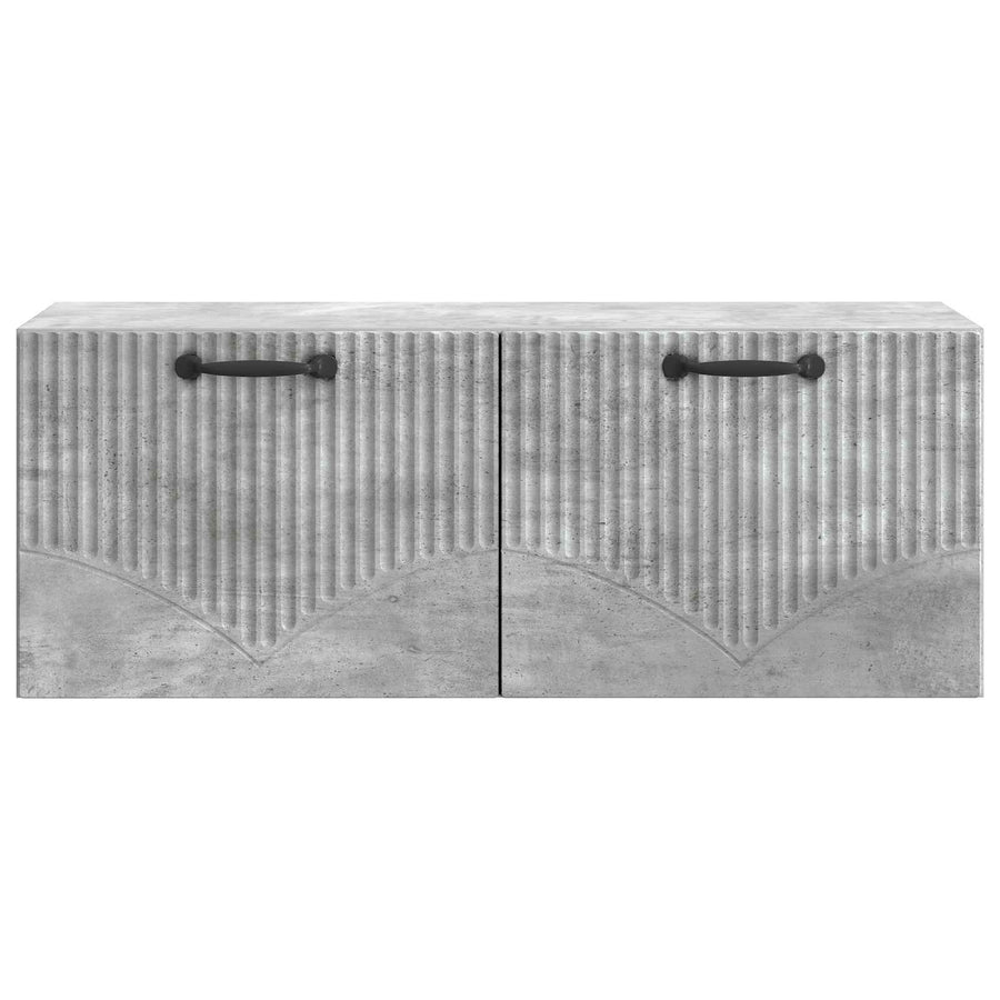 Wandbeugel TV-kast Betongrijs 78,5 x 31 x 30 cm Bewerkt hout