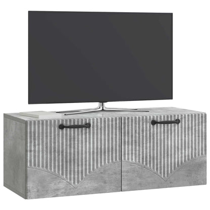 Wandbeugel TV-kast Betongrijs 78,5 x 31 x 30 cm Bewerkt hout
