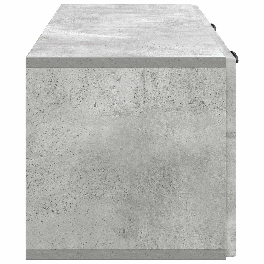 Wandbeugel TV-kast Betongrijs 78,5 x 31 x 30 cm Bewerkt hout