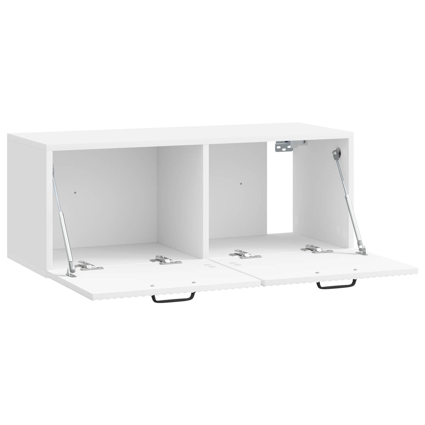 Wandbeugel TV-kast Hoogglans Wit 78,5 x 31 x 30 cm Bewerkt hout