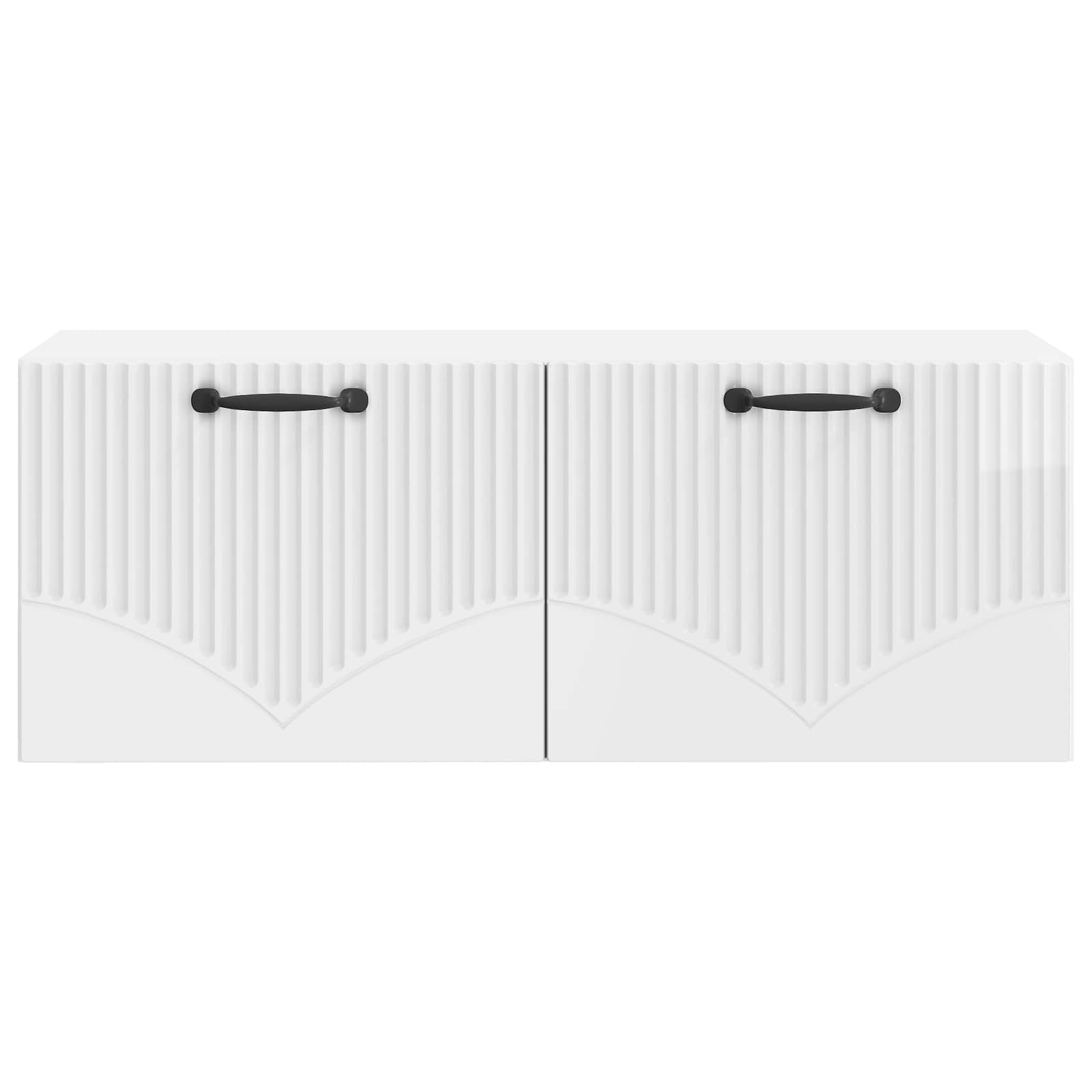 Wandbeugel TV-kast Hoogglans Wit 78,5 x 31 x 30 cm Bewerkt hout