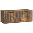 Tv-meubel 78.5x31x30 cm bewerkt hout gerookt eiken