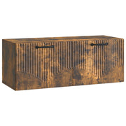 Tv-meubel 78.5x31x30 cm bewerkt hout gerookt eiken