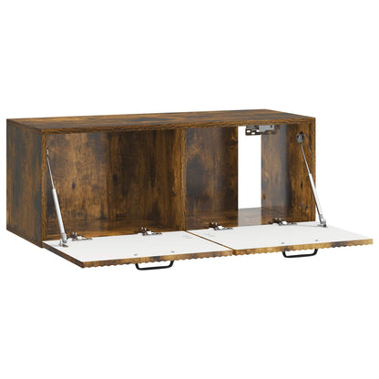 Wandbeugel TV-kast Gerookt eiken 78,5 x 31 x 30 cm Bewerkt hout