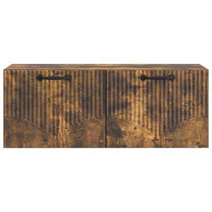 Wandbeugel TV-kast Gerookt eiken 78,5 x 31 x 30 cm Bewerkt hout