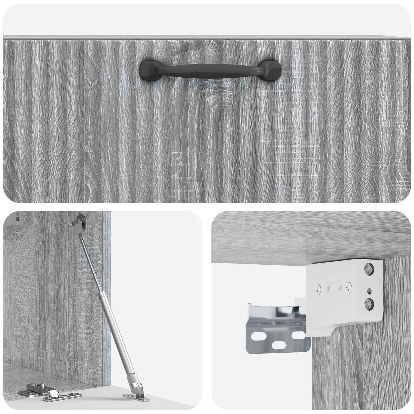 Wandbeugel TV-kast Grijs sonoma 78,5 x 31 x 30 cm Bewerkt hout