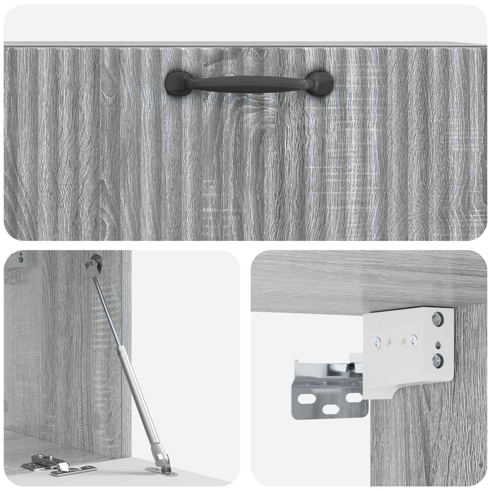 Wandbeugel TV-kast Grijs sonoma 78,5 x 31 x 30 cm Bewerkt hout