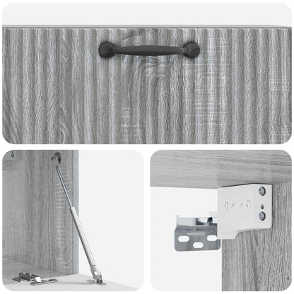 Wandbeugel TV-kast Grijs sonoma 78,5 x 31 x 30 cm Bewerkt hout