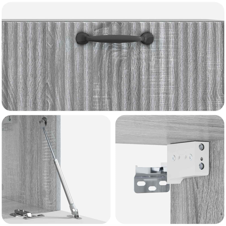Wandbeugel TV-kast Grijs sonoma 78,5 x 31 x 30 cm Bewerkt hout