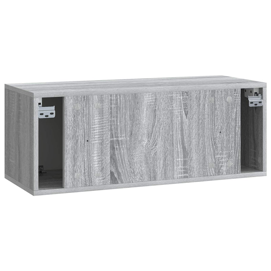 Wandbeugel TV-kast Grijs sonoma 78,5 x 31 x 30 cm Bewerkt hout