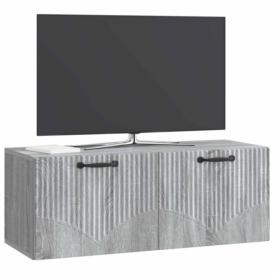 Wandbeugel TV-kast Grijs sonoma 78,5 x 31 x 30 cm Bewerkt hout
