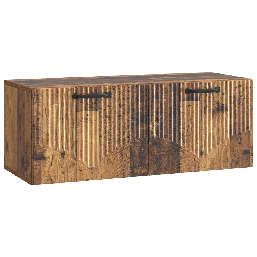 Wandbeugel TV-kast Oud hout 78,5 x 31 x 30 cm Bewerkt hout
