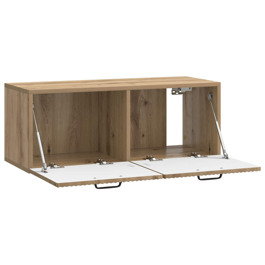 Wandbeugel TV-kast Artisanaal eiken 78,5 x 31 x 30 cm