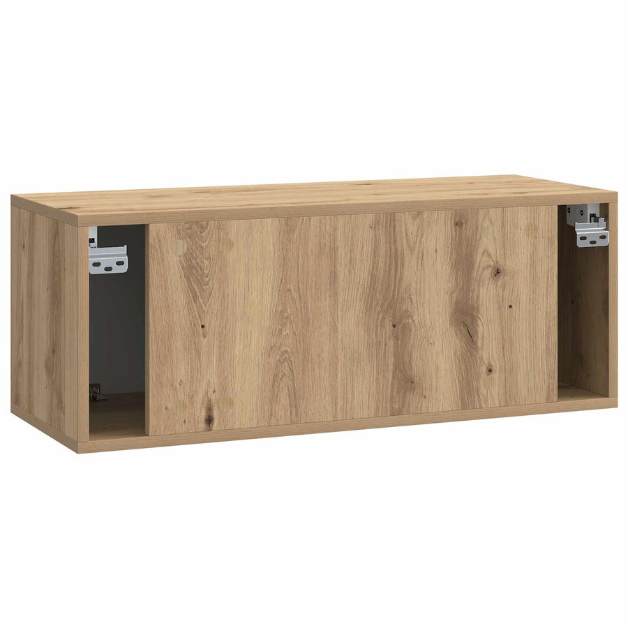 Wandbeugel TV-kast Artisanaal eiken 78,5 x 31 x 30 cm