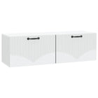 Tv-kast wandmontage 98x31x30 cm wit bewerkt hout