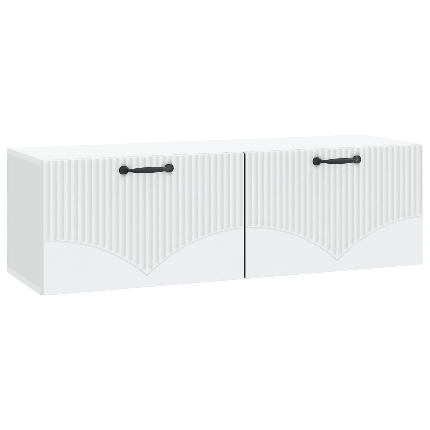 Wandbeugel TV-kast Wit 98 x 31 x 30 cm Bewerkt hout