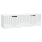 Tv-kast wandmontage 98x31x30 cm wit bewerkt hout