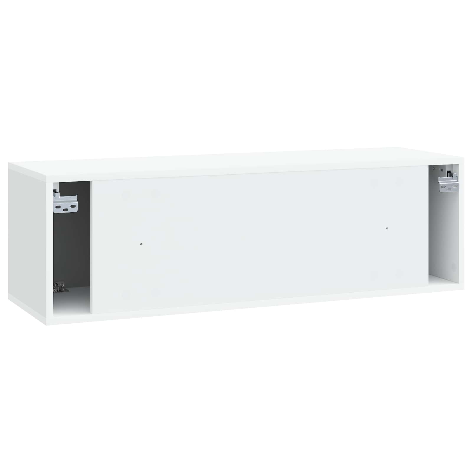 Wandbeugel TV-kast Wit 98 x 31 x 30 cm Bewerkt hout