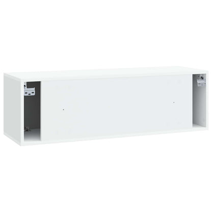 Wandbeugel TV-kast Wit 98 x 31 x 30 cm Bewerkt hout