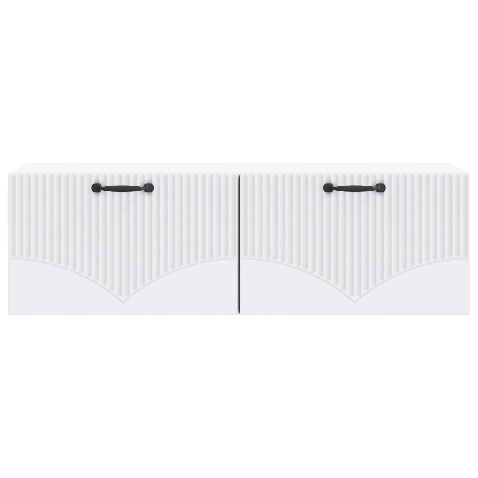 Wandbeugel TV-kast Wit 98 x 31 x 30 cm Bewerkt hout